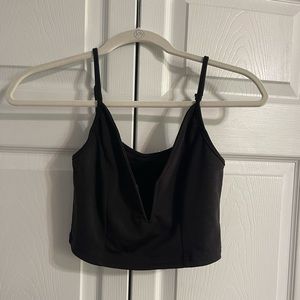 Deep V wired cropped tank
